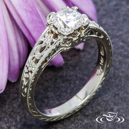 Antique Inspired Floral Garden Ring