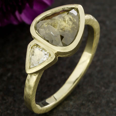 Rustic Stackable Diamond Ring