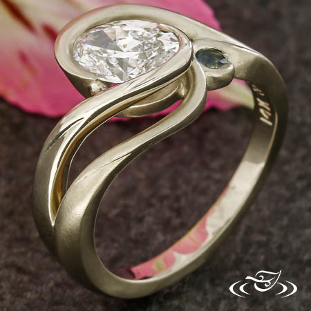 Oval Bypass Engagement Ring