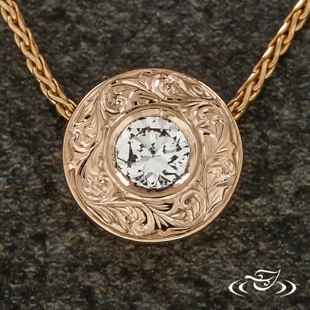 Rose Gold Bezel Pendant