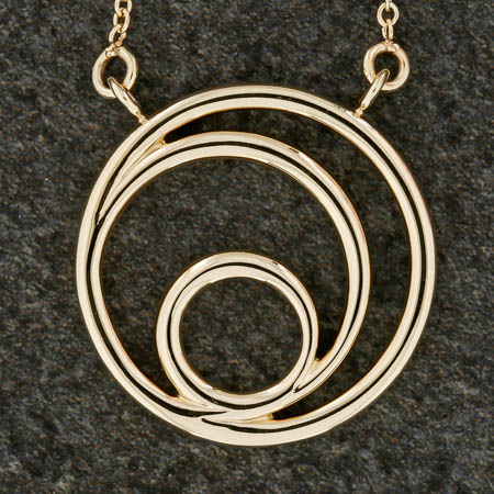 Three Circles Gold Pendant