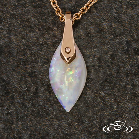 freeform opal pendant