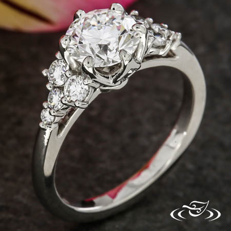 Floral Inspired Diamond Engagement Ring