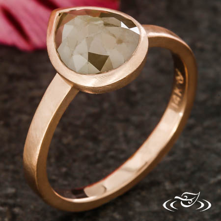 Stackable Bezel Rose Cut Ring