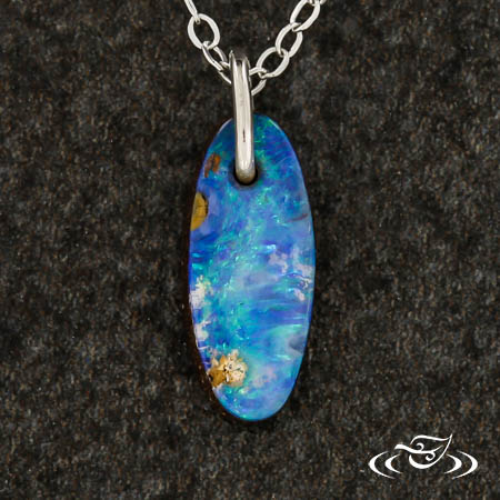Boulder Opal Dangle Pendant