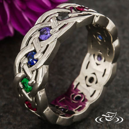 Pierced Celtic Eternity Ring