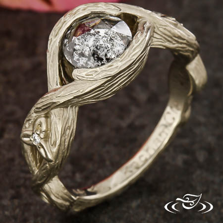 Branch Wrap Set Rustic Diamond Ring