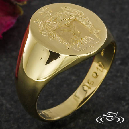 Hand Engraved Signet Ring