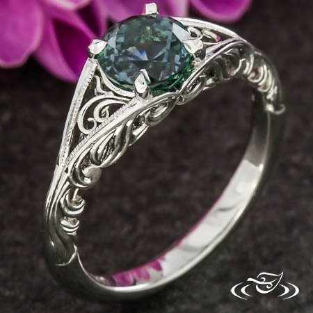 Art Nouveau Inspired Engagement Ring