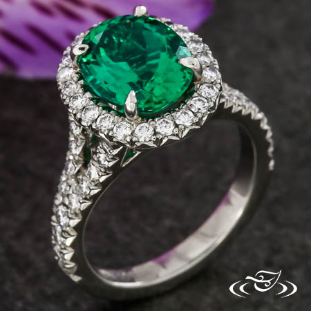 Halo Ring With Initials