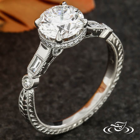 Custom Platinum Engagement Ring