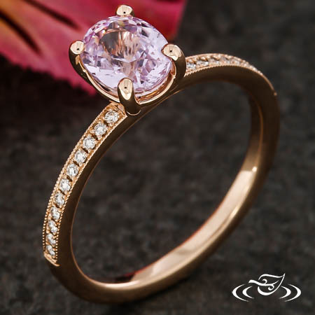Blush Sapphire And Rose Gold Solitaire