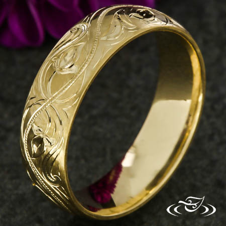 Persian Inspired Engraved Band