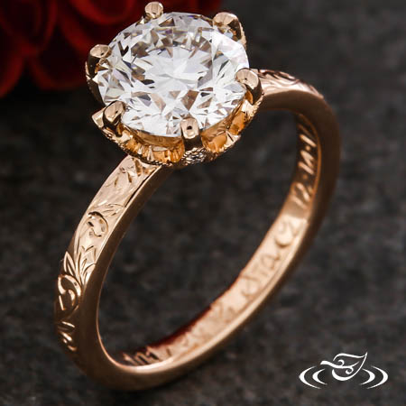 Diamond Petal Engagement Ring