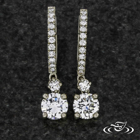 Diamond Accented Pavé Hoop Earrings 