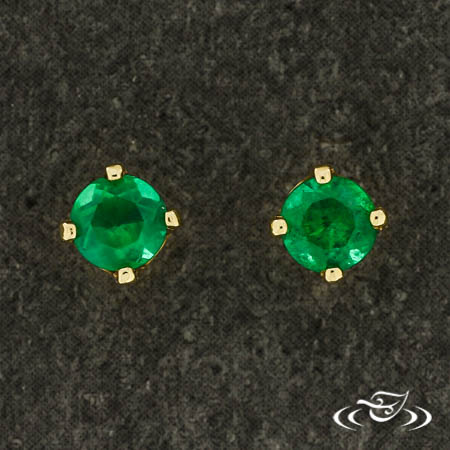 Emerald Stud Earrings