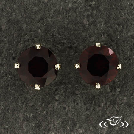 Pyrope Garnet Stud Earrings