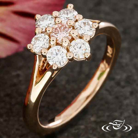Seven Diamond Cluster Engagement Ring