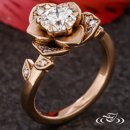 Rose Gold Lotus Ring