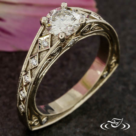 Klimt And Newgrange Inspired Engagement Ring