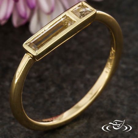 Horizontal Bezel Set Stone Ring