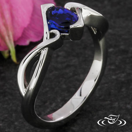 Custom Sapphire Wrap Engagement Ring