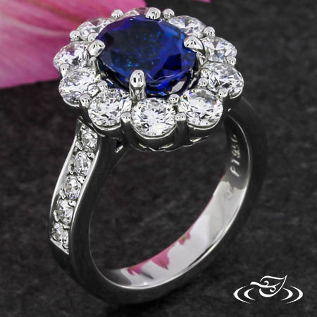 Classic Oval Sapphire Halo Ring