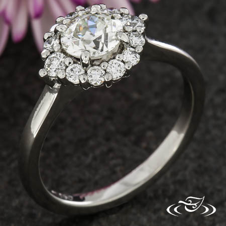 Delicate Halo Engagement Ring