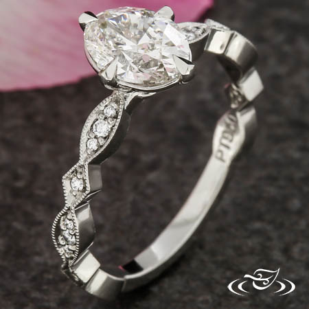  Platinum Oval Engagement Ring