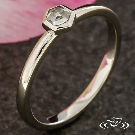 Hexagon Rose Cut Ring