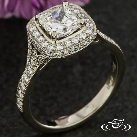 Antique Halo Engagement Ring