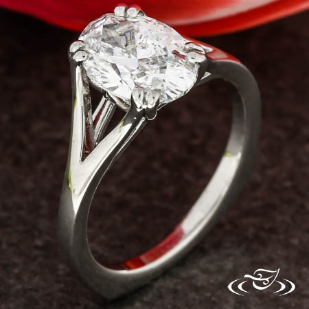 Split Shank Oval Engagement Ring