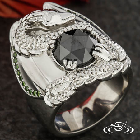 Custom Dragon Engagement Ring 