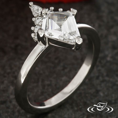 Contemporary Kite Cut Diamond Engagement Ring