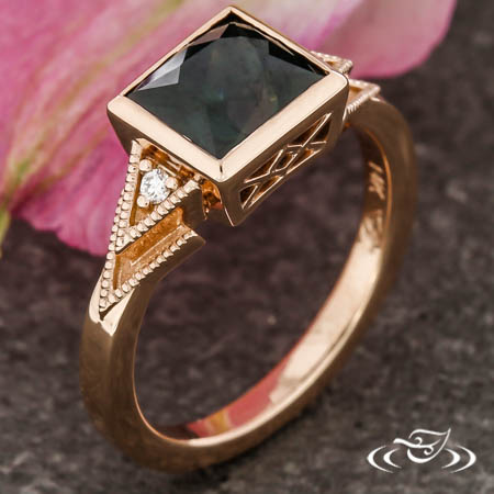 Geometric Style Engagement Ring