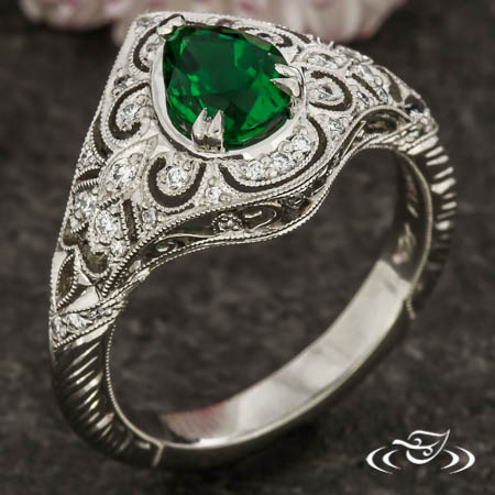 Edwardian Inspired Emerald Ring