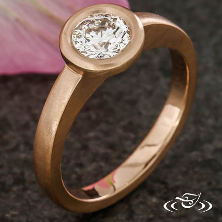Full Bezel Contemporary Engagement Ring
