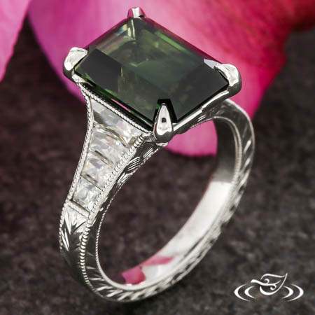 Sapphire Thistle Ring