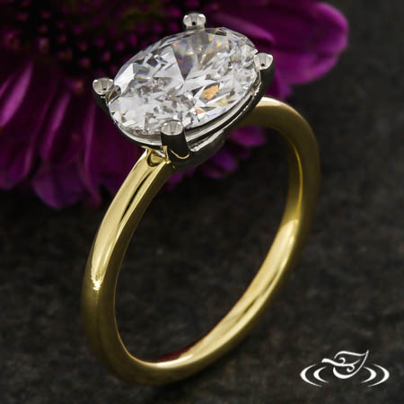  Two-Tone Solitaire Engagement Ring