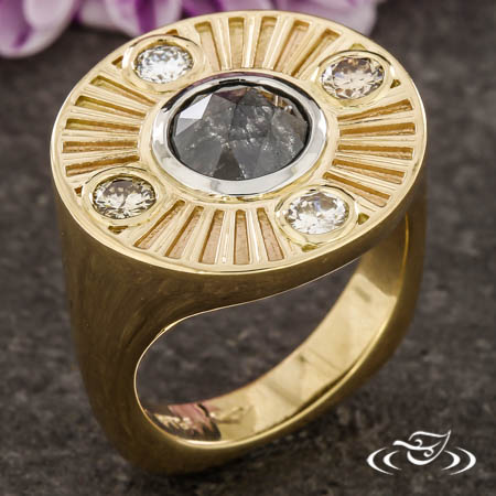 Custom 14Kt Yellow Fairmined Yellow Gold Signet Style Ring