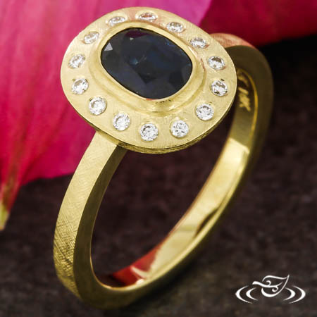 Metal Halo With Flush Set Diamonds