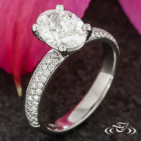 Pave Diamond Solitaire