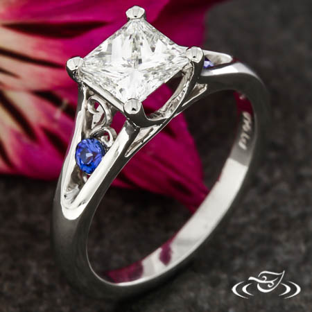 Trellis Filigree Ring With Princess Cut Diamond 
