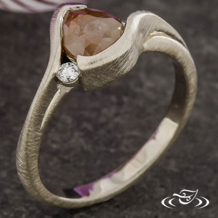 Rustic Pear Diamond Ring