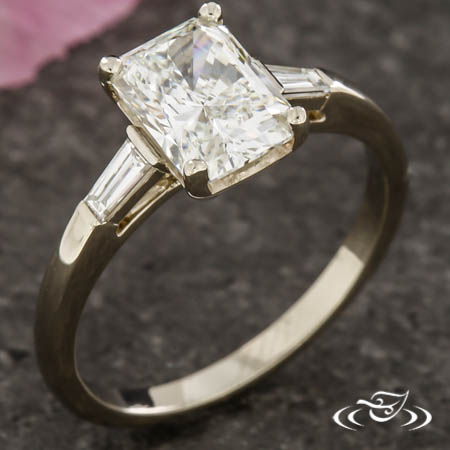 Art Deco Style Radiant Diamond Ring
