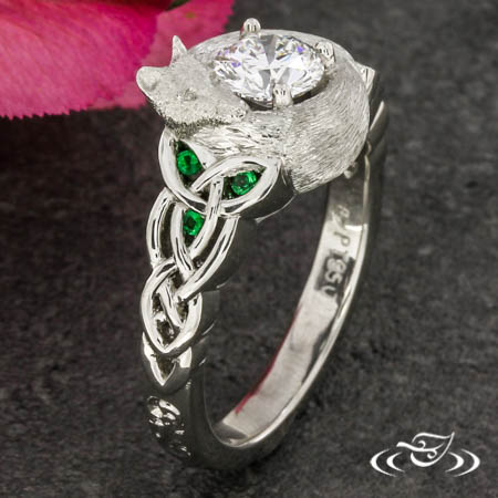 Celtic Fox Engagement Ring