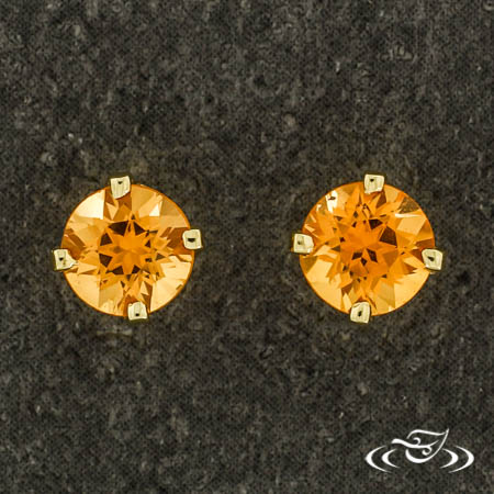 Spessartite Garnet Stud Earrings