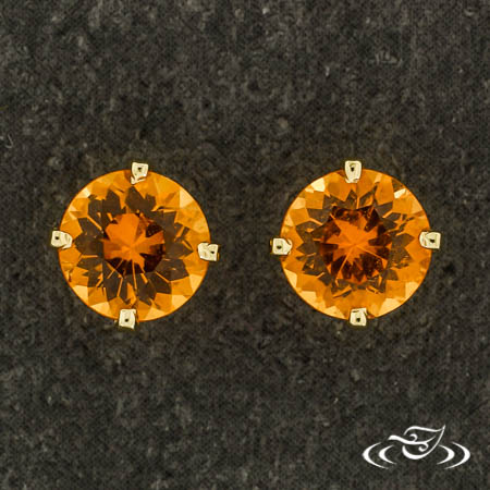 Spessartite Garnet Stud Earrings