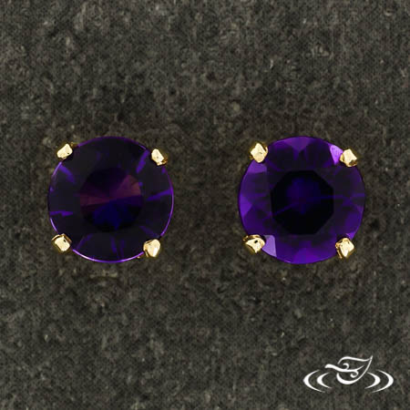 Amethyst Stud Earrings