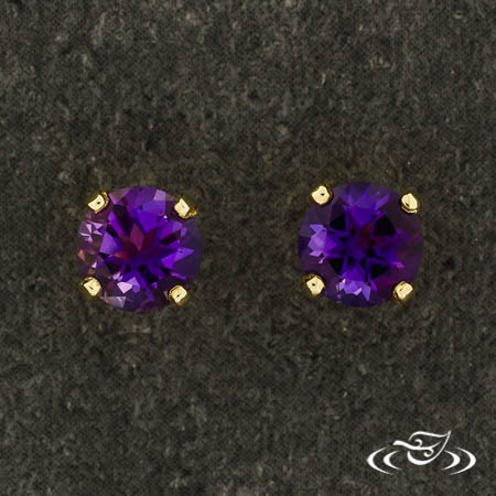 Amethyst Stud Earrings